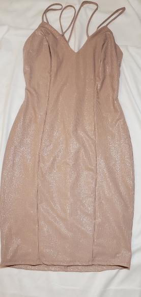 Charlotte Russe Dresses & Skirts - Rose gold mini dress